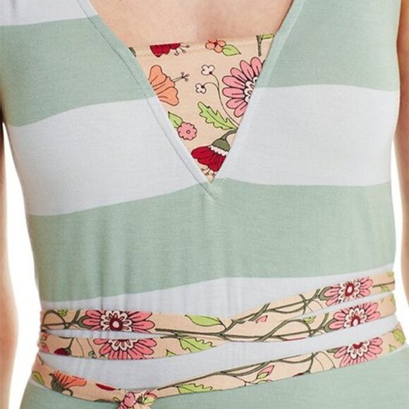 MATILDA JANE Seaside Afternoon Maxi Striped Floral Belted Dress Size Medium - Picture 8 of 14